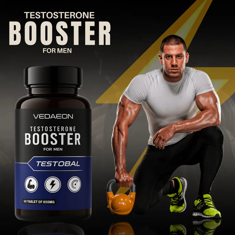 VEDAEON Testosterone Booster – 60 Tablets for Men’s Stamina, Hormonal Balance & Energy